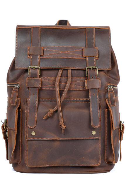 Brown Leather Backpack | KYLO